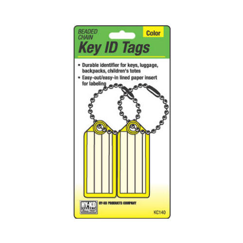 Key Identification Tag, Plastic Pair