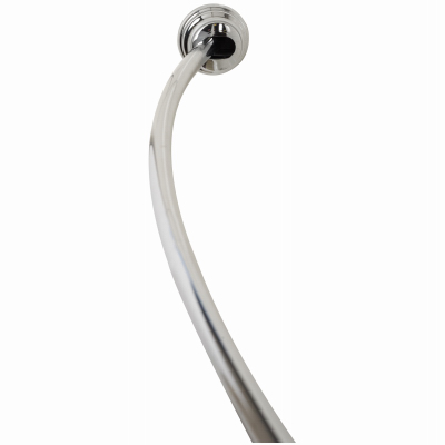 ZENITH/BATHWARE 35635ALSSL Curved Shower Rod NeverRust 72" L Chrome Silver Chrome