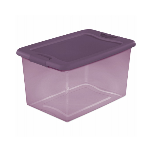 Sterilite 14978Z06 Storage Box, Latching Lid, Lilac, 64Qt.