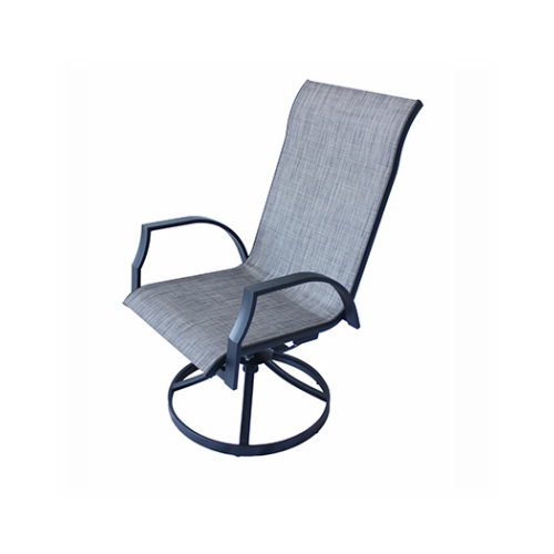 Campton Hills Dining Swivel Rocker Chair, Steel, Sling Fabric