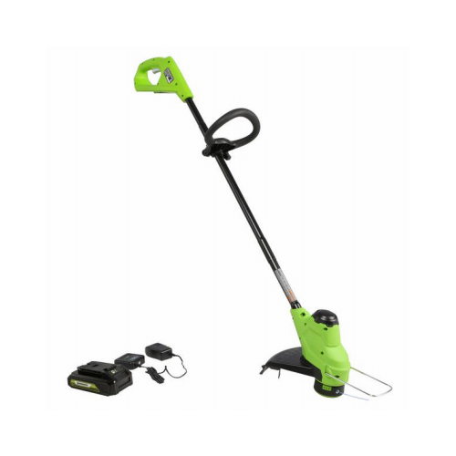 GREENWORKS TOOLS 2117802AZ 24-Volt Cordless String Grass Trimmer, Battery & Charger, 10-In.