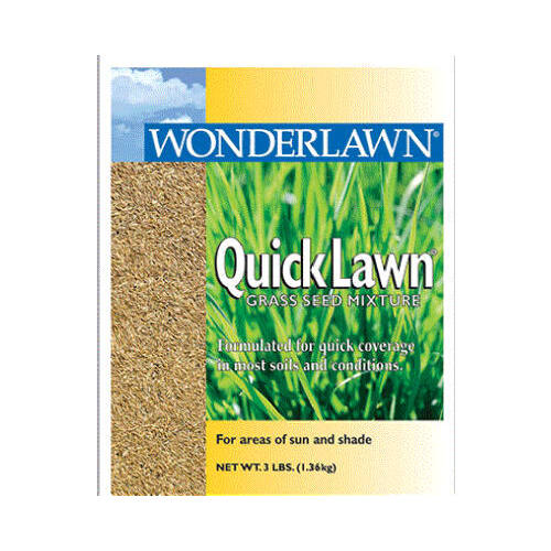 Barenbrug 700834 Wonderlawn Quick Lawn Grass Seed, 10Lbs., Covers