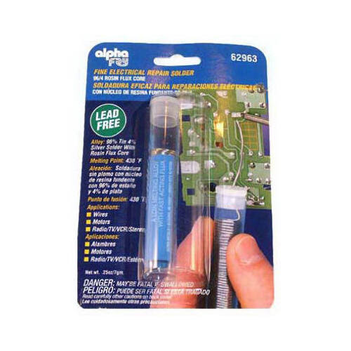 ALPHA ASSEMBLY SOLUTIONS INC AM62963 Lead-Free Electrical Solder, 0.25-oz., .032-Diameter