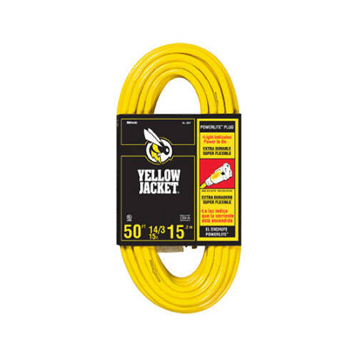 Southwire 2887 Yellow Jacket 50-Ft. 15A 14-Gauge Extension Cord