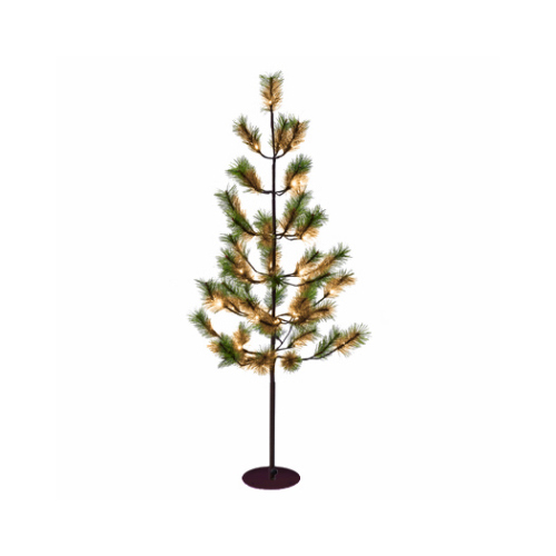 Australian Pine LED Tree, Twinkling Warm White LED Lights, 4-Ft.