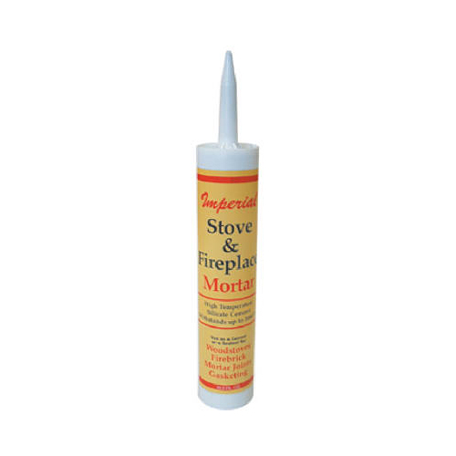 Stove and Fireplace Mortar, Paste, Buff, 10.3 oz Cartridge