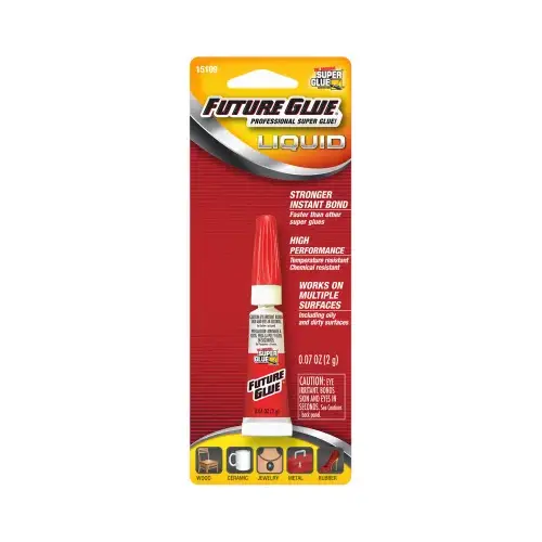 SUPER GLUE CORP/PACER TECH 11710041 Future Glue 00615 TV1 , Liquid, Characteristic, Clear, 2 g Tube