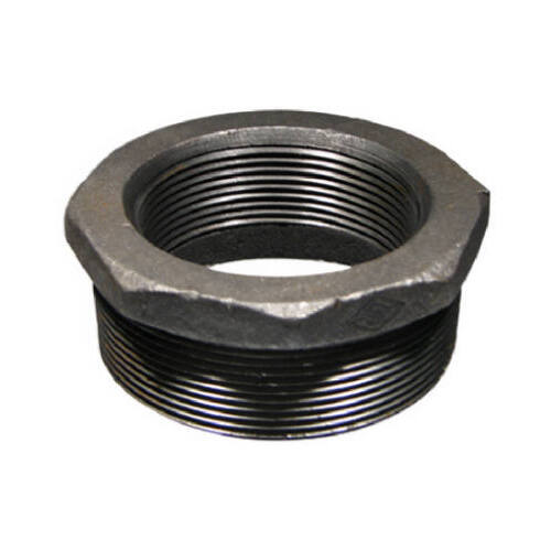 Black Pipe Fitting, Hex Bushing, Malleable Iron Fitting, 3 x 2-In.
