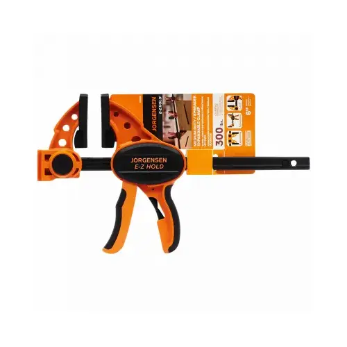 Jorgensen 33406 E-Z HOLD Series Medium-Duty Expandable Bar Clamp, 300 lb, 6 in Max Opening Size, 3-3/8 in D Throat