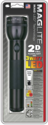 Mag Instrument ST2D016 Mag-LED Flashlight, 134-Lumens, Black Aluminum