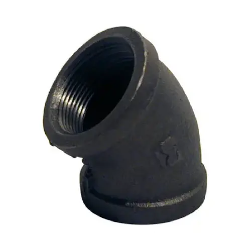 Black Pipe Fitting, Equal Elbow, 45-Degree, 1-1/4-In.