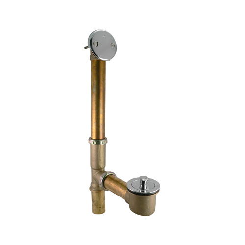Tub Drain Assembly, Brass, Chrome Plated Finish
