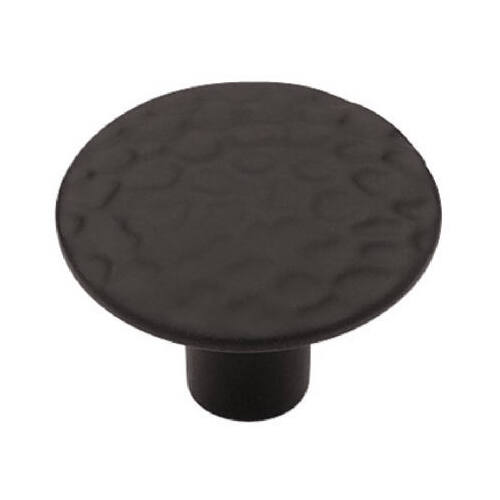 Hammercraft Cabinet Knob, Black, 1-1/8-In. Round