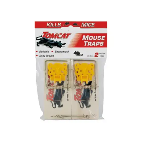 Tomcat 0373524 2-Pack Wooden Mouse Traps Pair