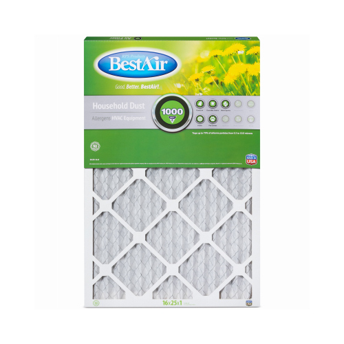 Pleated Air Filter, 90 Days, 16x25x1