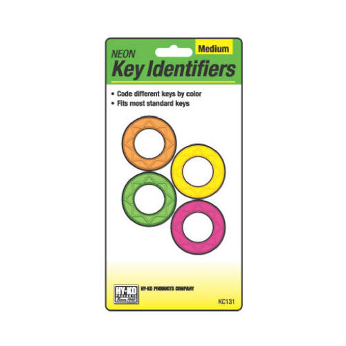 Key Identifiers, Medium, Neon - pack of 4