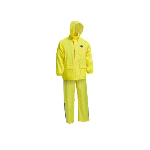 John Deere 2-Pc. Rain Suit, Safety Yellow Polyester, L