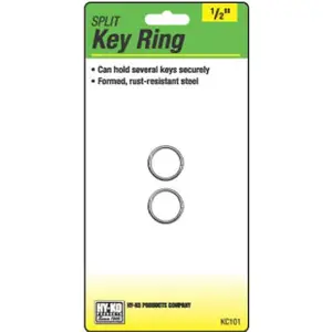 HY-KO PROD CO KC101 Split Key Ring, 1/2-In Pair Buy Now