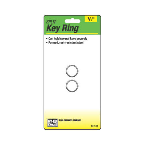 Split Key Ring, 1/2-In - pack of 5 Pairs