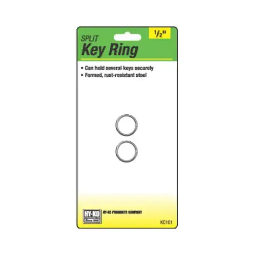 Split Key Ring, 1/2-I - 2 per pack x5 packs