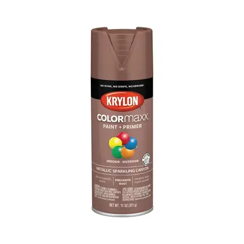 COLORmaxx Spray Paint, Metallic, Sparkling Canyon, 12 oz, Aerosol Can