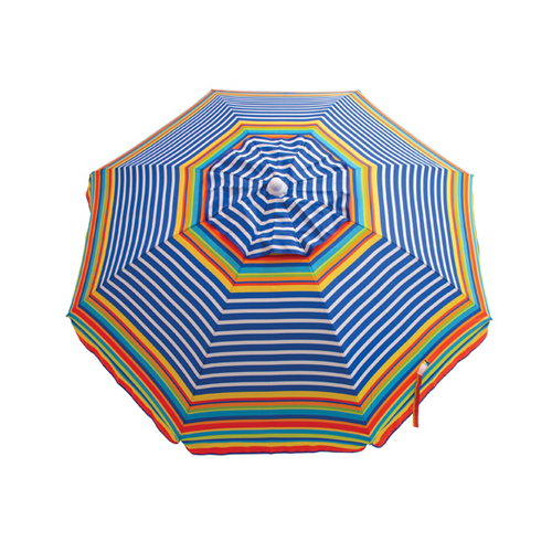 Rio Brands UB78-TSPK5 Beach Umbrella with Tilt, Sun-Blocking, Assorted Colors, 6-Ft.