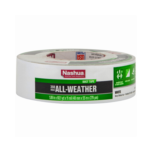 Nashua 1891331 HVAC Duct Tape, White, 1.89-In. x 60-Yds.