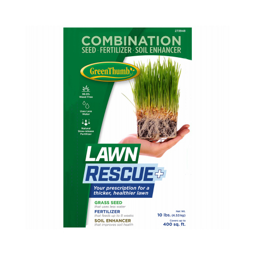Barenbrug 28057 Lawn Rescue Plus Premium Grass Seed, 10-Lbs.