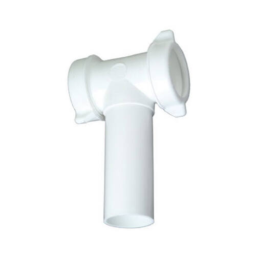 Master Plumber 495-689 Lavatory/Kitchen Drain Center Outlet Tee & Tailpiece, White Plastic