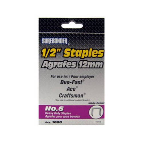 1000-Pack #6 Heavy-Duty 1/2-Inch Staple - pack of 5