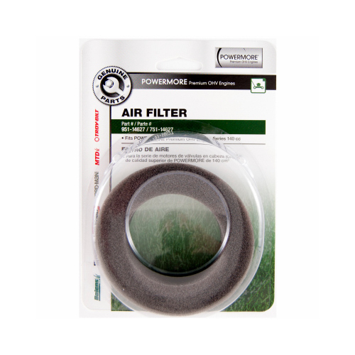 Air Filter, Foam Filter Media, For: PowerMore 140 cc OHV Engine Series
