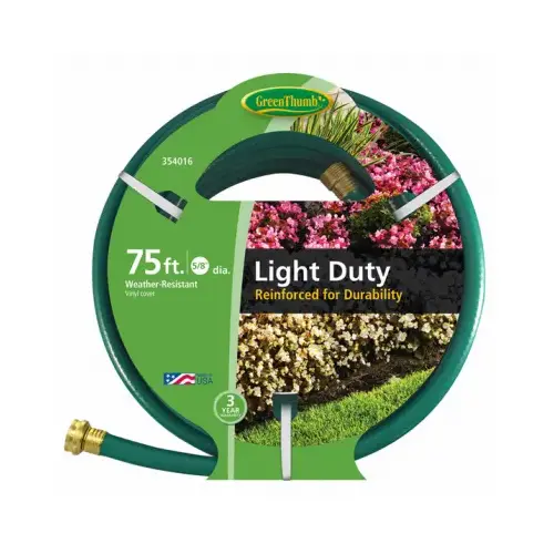 Garden Hose, Nylon-Reinforced 3-Ply Vinyl, Light duty, 5/8-In. x 75-Ft.