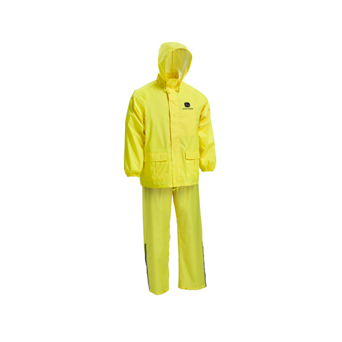 Safety Works JD44510/XL John Deere 2-Pc. Rain Suit, Safety Yellow Polyester, XL