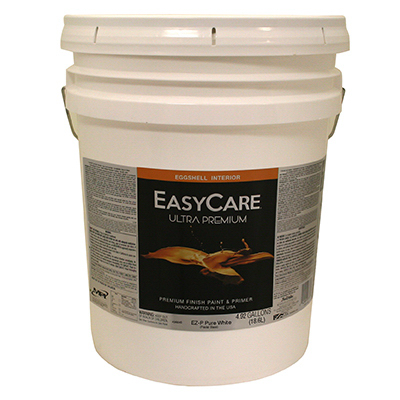 TRUE VALUE MFG COMPANY EZP-5G Ultra Premium Interior Latex Paint/Primer In One, Pure White Pastel Base Eggshell, 5-Gallons