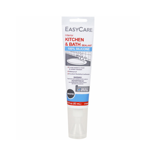 Kitchen & Bath Silicone Sealant, White, 2.8-oz.