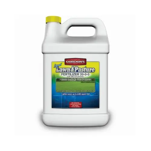 Lawn and Pasture Fertilizer with Micronutrient, 1 gal, Liquid, 20-0-0 N-P-K Ratio Blue