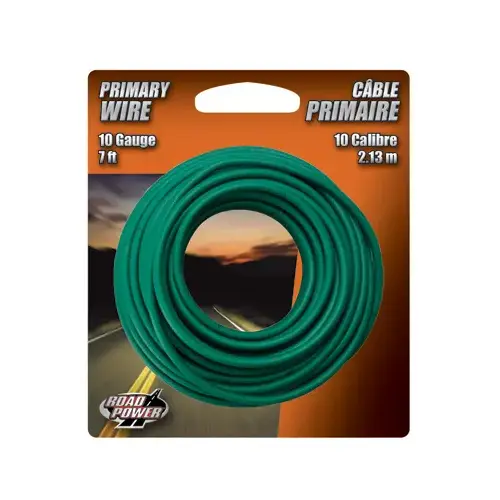 7' GRN 10GA Prim Wire Green