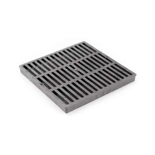 NDS 980 980 Drain Grate, 9 in L, 9 in W, Square, 7/16 in Grate Opening, HDPE, Black