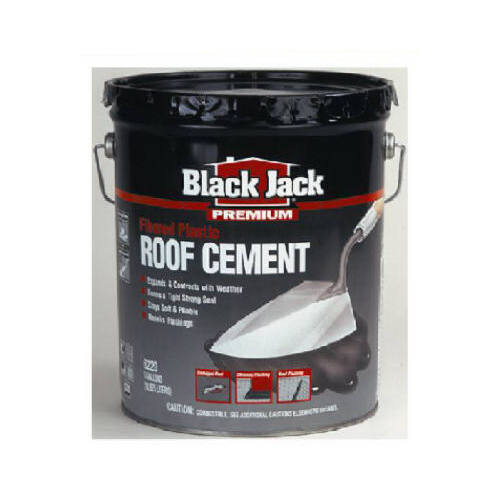 Roof Cement, Fibered Plastic, 4.75-Gallons
