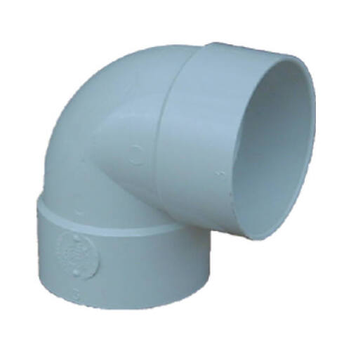 PVC Pipe Sewer And Drain 90-Degree Elbow, 4-In.