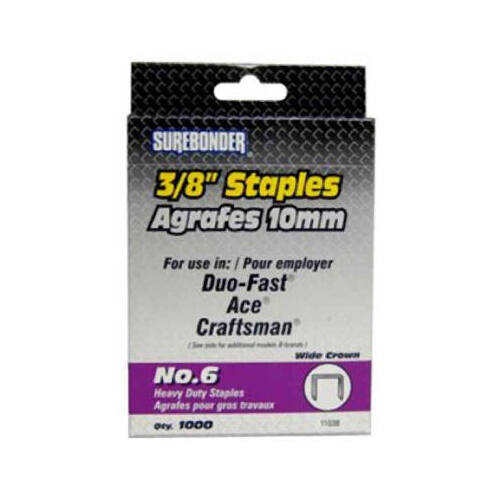 1000-Pack #6 Heavy-Duty 3/8-Inch Staple - pack of 5