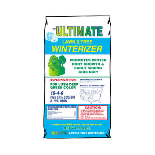 Lawn and Tree Winterizer Fall Fertilizer, 18 lb Bag, Granular, 22-3-10 N-P-K Ratio