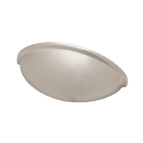 3-In. Satin Nickel Plain Cup Cabinet Pull