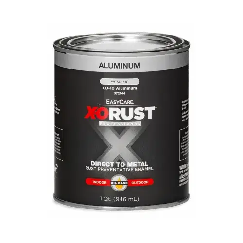 Premium Ant-Rust Oil-Base Enamel, Aluminum Gloss, 1-Qt.