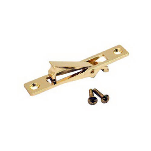 Door Edge Pull, 0.62 in W, 2.94 in H, Aluminum, US3 Brass