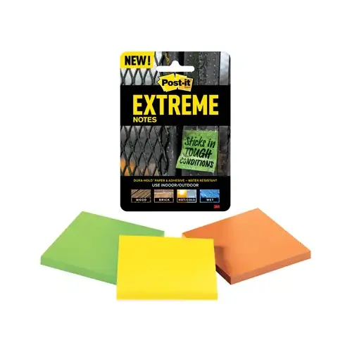 Extreme Assorted Notes Pad - 3" Overall Length - 3" Width - 135 Sheets