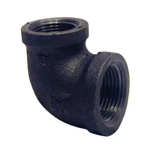 Black Pipe Fitting, Reducing Elbow, 90-Degree, 1-1/4 x 1-In.