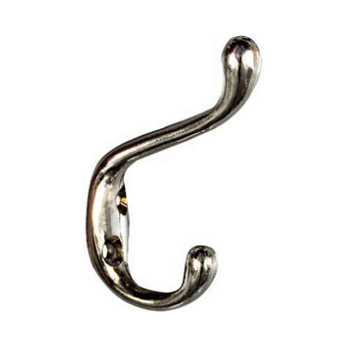 V166 Heavy Duty Coat / Hat Hook Nickel Finish