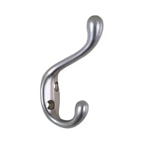 V166 Heavy Duty Coat / Hat Hook Satin Chrome Finish