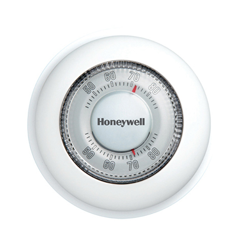 Honeywell Home T87K1007 Round Non-Programmable Thermostat with 1H Single Stage Heating